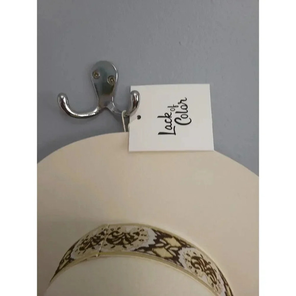 Lack of Color ‘The Beverly’ Women’s white Ivory W/brwn SM Fedora Hat New $149.00 main image 7